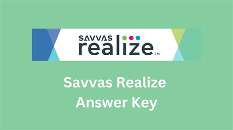 savvas realize answer key